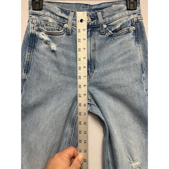 AYR The Secret Sauce Heirloom Distressed Wide Leg Comfort Stretch Jeans Size 23 - Picture 3 of 11